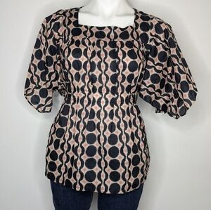 ✨3/$15 Mossimo pink & navy tie back blouse XS